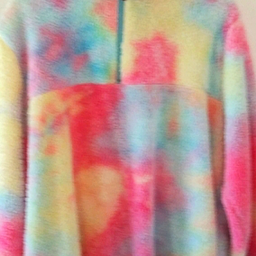 Tie dye Sherpa half zip sweatshirt